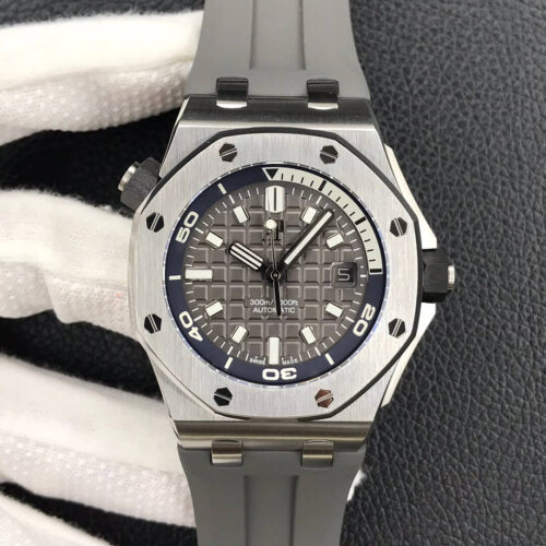 Best BF Factory Replica Audemars Piguet Royal Oak Offshore 15720ST.OO.A009CA.01 Grey Strap For Sale - Replica Watch Wholesale