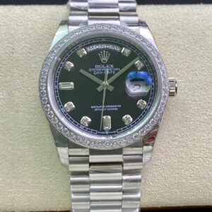 Best EW Factory Replica Rolex Day Date 118346 36MM Black Dial For Sale - Replica Watch Wholesale
