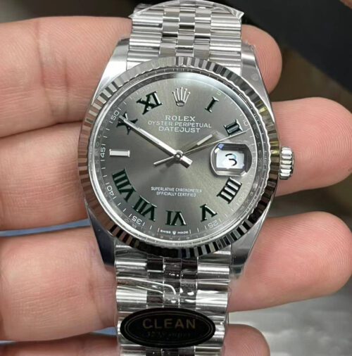 Best Clean Factory Replica Rolex Datejust M126234-0045 36MM Slate Gray Dial For Sale - Replica Watch Wholesale
